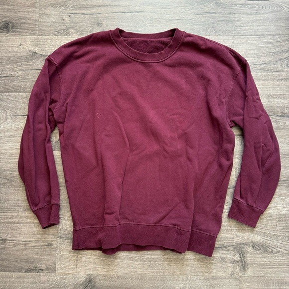 Lululemon Burgundy Red Pullover Crewneck Sweater XL Women STAINS - Picture 2 of 12